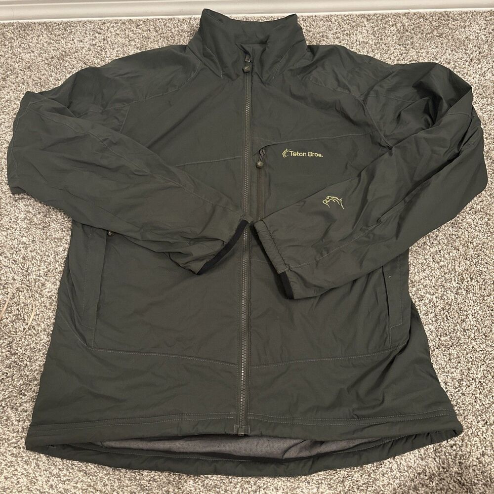 Teton Bros Polartec Softshell Gray Zip Up Snow Jacket Men’s US Size L/JP Size XL